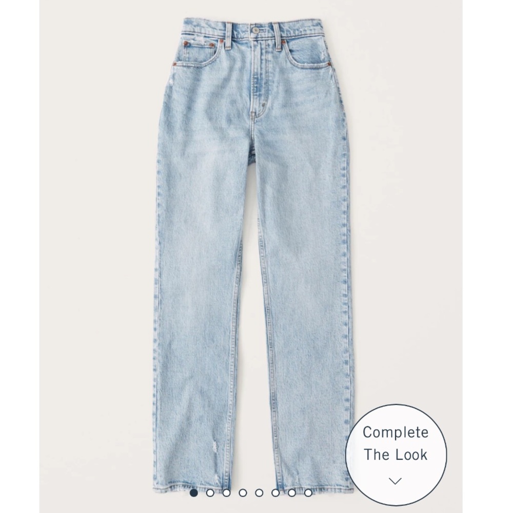 Abercrombie Curve Love Ultra High Rise 90s Straight Jean